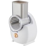 R�pe �lectrique rotative 3 en 1 pour l�gumes, r�pe � fromage automatique, lames amovibles et rempla�ables, ...