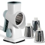 R�pe � fromage rotative avec 3 lames interchangeables et base � antid�rapante, r�pe � fromage trancheuse ...