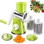 R�pe � fromage rotative avec poign�e, pour cuisine, 3 lames interchangeables pour fromage, pommes de ...