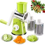 R�pe � fromage rotative avec poign�e, pour cuisine, 3 lames interchangeables pour fromage, pommes de ...