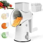 R�pe � fromage rotative avec poign�e, trancheuse � l�gumes manuelle avec 3 lames interchangeables r�page ...