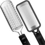 R�pe pour les pieds?lot de 2 r�pes inox lavables pro pour p�dicure et peaux mortes