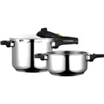 Rapid xpress 6 / 4 autocuiseur 6 + 4 l, induction, acier inoxydable 18 / 10, 2 niveaux de pression argent ...