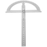 Rapporteur d'angle goniom�tre en acier inoxydable 0 - 180�, r�gle de 15 cm, 150 x 200 mm