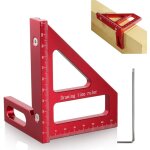 Rapporteur carr pour le travail du bois, querre 3d d'onglet - traage angle de 45  90, outil de mesure ...