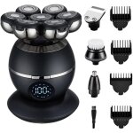 Rasoir �lectrique 5 en 1 7 t�tes pour hommes chauves, rasoir �lectrique multifonction pour hommes, kit ...