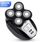 Rasoir �lectrique 5 en 1 pour hommes ? sans fil et �tanche ? rasoir de t�te, tondeuse � barbe, tondeuse ...