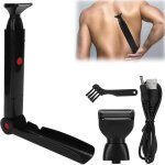 Rasoir �lectrique pour le dos homme, tondeuse corps pour hommes avec long manche pour visage, bras, menton ...