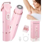Rasoir electrique femme rechargeable, dual head tondeuse �lectrique 2 en 1, sans douleur tondeuse intime ...