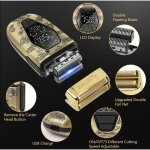 Rasoir �lectrique pour hommes, barbe et cheveux - shaver humide et sec sans fil et rechargeable, cadeau ...