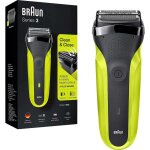 Rasoir � grilles braun 300s - series 3 noir, vert