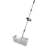 R�teau anti - puces de 40 cm, pelle � sable de plage en acier inoxydable avec large panier trap�zo�dal, ...