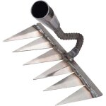 R�teau de d�sherbage, jardin 7 dents, � feuilles, en acier au carbone, gazon, d�chaumeur, balai robuste, ...