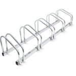 Relaxdays - râtelier familial 5 vélos en acier fixation sol mur rangement bicyclettes vtt, argenté Relaxdays - râtelier familial 5 vélos en acier fixation sol mur rangement bicyclettes vtt, argenté