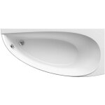 Banyo - ravak avocado 160 x 75 cm baignoire d'angle gain de place, orientation droite en acrylique, sans ...