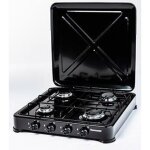 Ravanson - k - 04tb - table de cuisson - 4 br�leurs � gaz - noir - covercle pratique