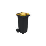Rayonnage direct - conteneur poubelle 120 litres pour le tri des emballage - conteneur poubelle jaune ...