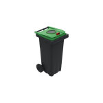 Rayonnage direct - conteneur poubelle 120 litres pour le tri du verre - conteneur poubelle verte - 210039v ...