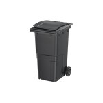 Rayonnage direct - conteneur poubelle 240 litres  prhension frontale - couvercle bleu nuit - 580 x ...