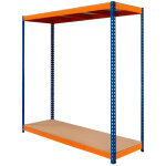 Rayonnage garage s - rax ? rangement industriel robuste & ajustable 2 �tages 180 x 180 x 60cm ? capacit� ...