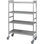 Rayonnage mobile fermostock 4 niveaux 6611 - profondeur 460 mm - fermod