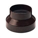 Re'duction en acier peint marron 10 / 8 cm pour conduit de poele conduit de chemine'e