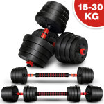 Re:sport set d'halt�res 2 en 1 de 20 kg set d'halt�res r�glables halt�res courtes & halt�res fermetures ...