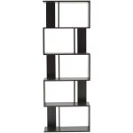 Mobili rebecca - rebecca mobili etagre bibliothque bois 5 etagres marron weng 172, 5x60x24, 5
