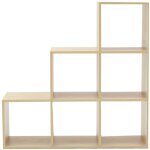 Mobili rebecca - rebecca mobili etagre bibliothque stockage 6 niveaux marron bois 97, 5x97, 5x29