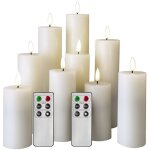 Mobili rebecca - rebecca mobili set de 9 bougies lectriques, bougies led, avec tlcommande et minuteur, ...
