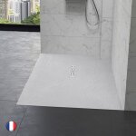 Kinedo - receveur antid�rapant 140 x 90 kinestone biolith rectangle blanc