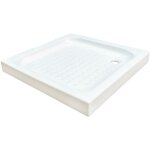 Ondee - zen - receveur de douche cera - picots antidrapants - 80x80x9cm - grs - blanc