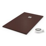 Receveur de douche 100x100 extra plat chocolat ral 8017