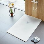 Receveur de douche strato extra plat, blanc - 140 x 80 cm - luxtone