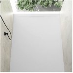 Stano. - receveur de douche 70 x 110 cm extra plat cover en rsine surface ardoise blanc