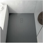 Stano. - receveur de douche 70 x 110 cm extra plat fusion en rsine surface ardoise anthracite