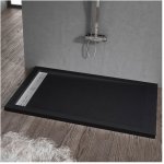 Stano. - receveur de douche 80 x 100 cm extra plat elite en r�sine surface ardois�e noir