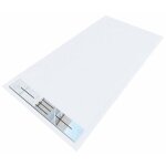 Stano. - receveur de douche 80 x 100 cm extra plat lucia en solicast� surface ardois�e blanc
