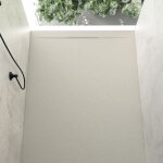 Receveur de douche 80 x 110 cm extra plat cover en rsine surface ardoise sable