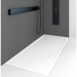 Stano. - receveur de douche 80 x 150 cm extra plat quore en r�sine surface ardois�e blanc