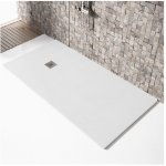 Stano. - receveur de douche 80x140cm extra plat madison en r�sine surface ardois�e blanc