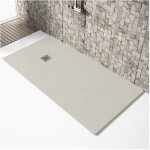 Stano. - receveur de douche 80x160cm extra plat madison en r�sine surface ardois�e sable