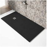 Stano. - receveur de douche 80x90cm extra plat madison en r�sine surface ardois�e noir