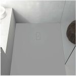 Stano. - receveur de douche 90 x 100 cm extra plat fusion en rsine surface ardoise bton