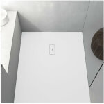 Stano. - receveur de douche 90 x 120 cm extra plat fusion en rsine surface ardoise blanc