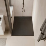 Stano. - receveur de douche 90 x 120 cm extra plat piatto en solicast surface ardoise noir