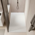 Stano. - receveur de douche 90 x 160 cm extra plat piatto en solicast surface ardoise blanc