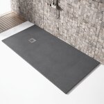Stano. - receveur de douche 90x120cm extra plat madison en rsine surface ardoise anthracite