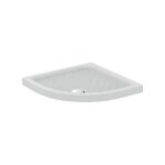 Receveur de douche angulaire 80x80 cm en c�ramique blanc brillant - larissa