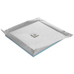 U - tile ? receveur de douche � carreler ultra plat 100x100 cm ? natte �tanche pr� - mont�e ? siphon ...